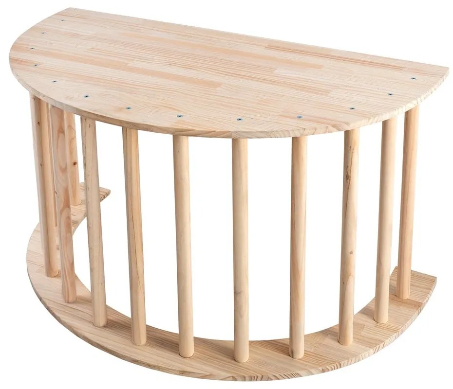 Люлка от масивен бор в естествен цвят 60x100x60 cm Montessori – Little Nice Things