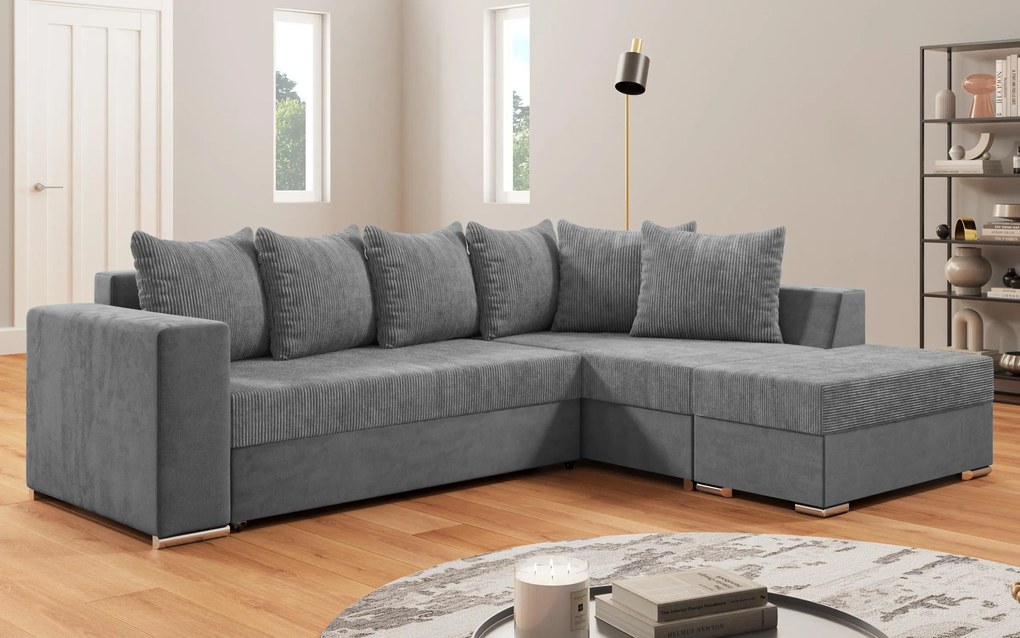 Разтегателен ъглов диван + табуретка Лондо