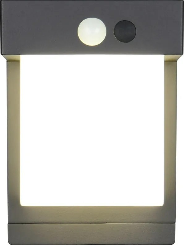 LED стенно външно осветително тяло със соларен панел (височина 14 cm) Colombo – Reality