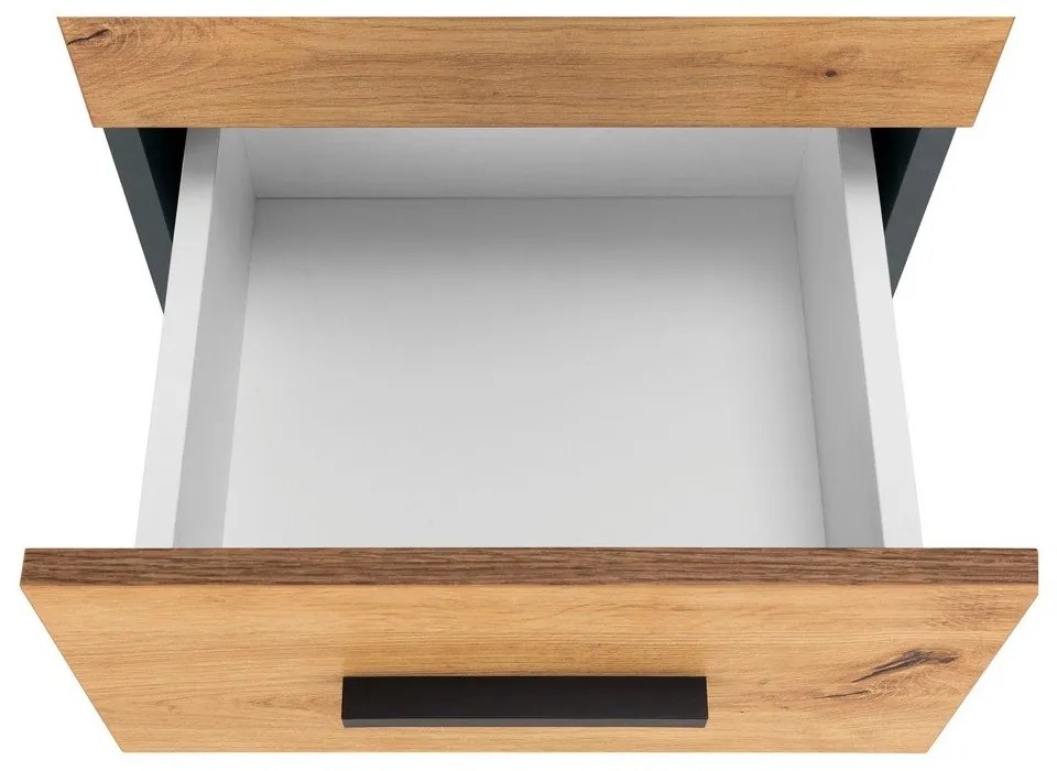 Висок/тесен шкаф за баня от декор от дъб в естествен цвят 180x35 cm Malika – Støraa