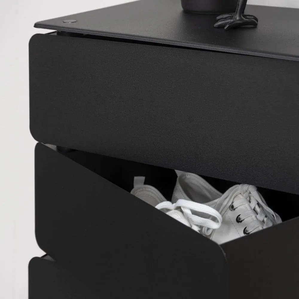 Черен метален скрин 37x98,5 cm Joey - Spinder Design