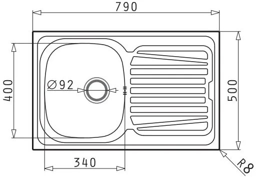 Измийте Pyramis Sparta 1B 1D-79X50-гладка