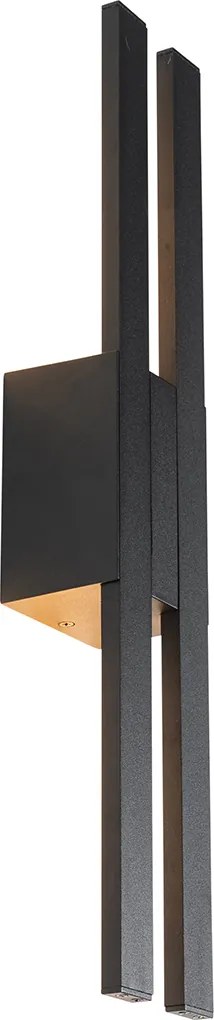 Модерна външна стенна лампа черна с LED 2-светлина IP54 - Jamal