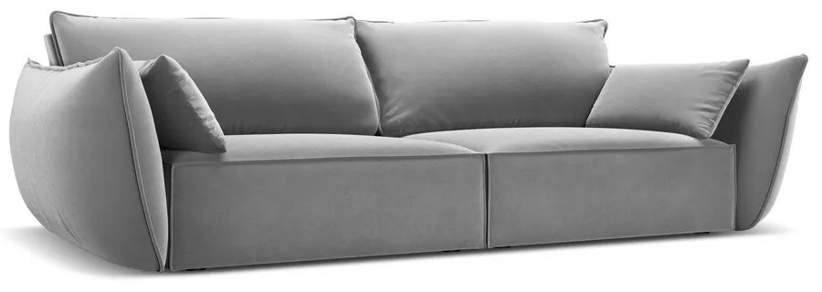 Светлосив кадифен диван 208 cm Vanda – Mazzini Sofas
