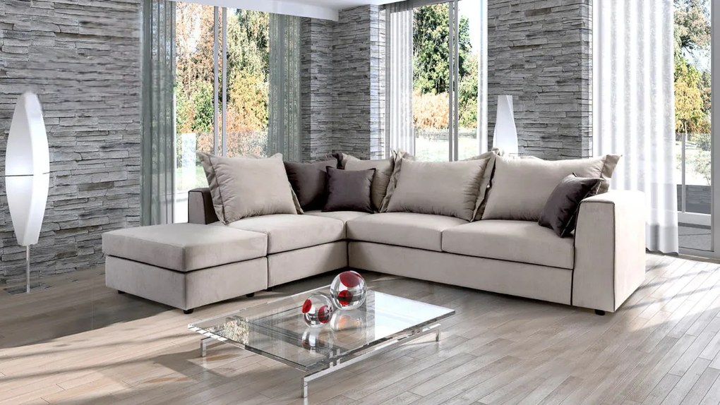 Ъглов диван Broadway-Тюркоаз-Ляв