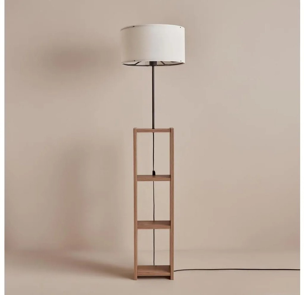 Подова лампа AYD 1xE27/40W/230V кафява/бяла