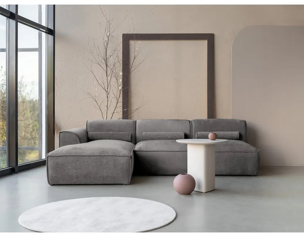 Светлосив ъглов диван (ляв ъгъл) Flex Felix – Miuform