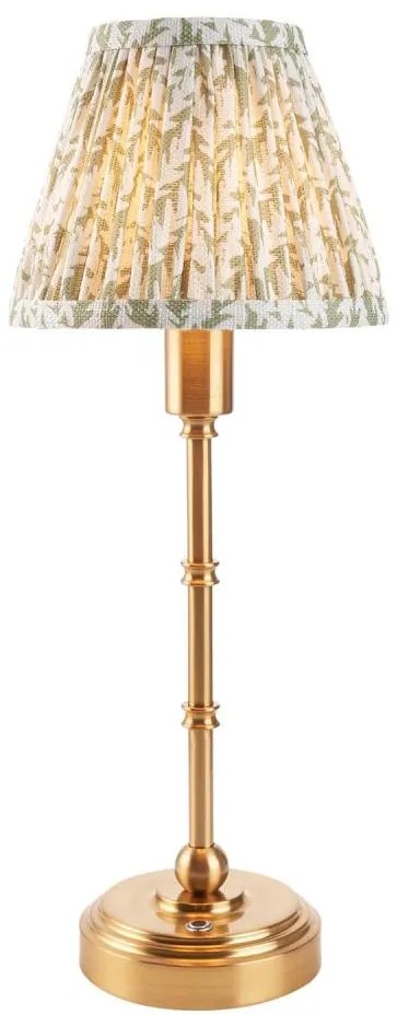 Endon 114800 - LED Димируема акумулаторна настолна лампа BURLEY LED/1,5W/5V месинг/зелен