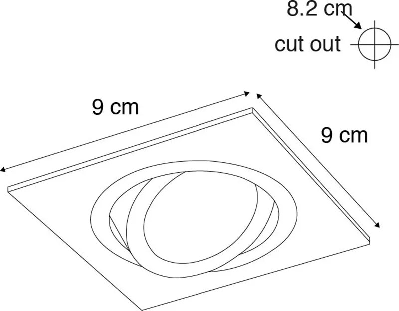 Интелигентен вграден прожектор стомана вкл. WiFi GU10 с накланяне - Lock 1