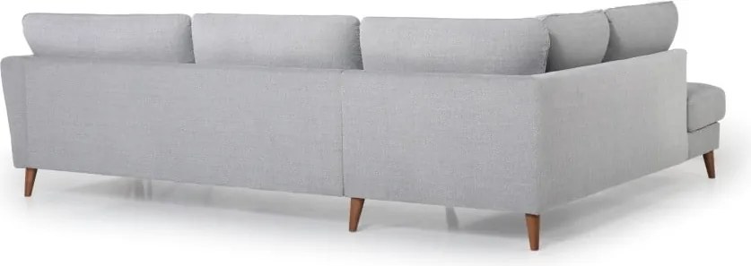 Светлосив ъглов диван (ляв ъгъл) Paris - Scandic