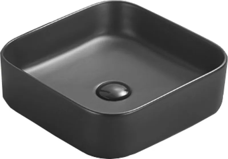 Mexen Vena резервуарио за поставяне върху плот 37 x 37 см, черен мат - 22193785