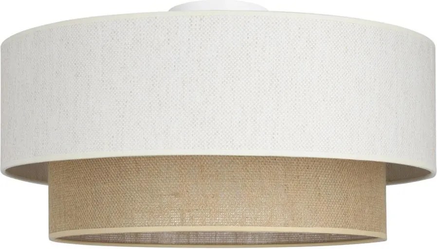 Таванно осветително тяло NATIA 1xE27/60W/230V, Ø 45 cm, бяло/кафяво