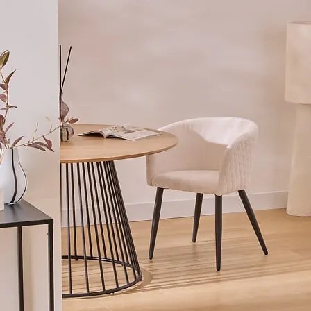 Трапезен стол с подлакътници atmosphera Marlo, Шенил - Зелен