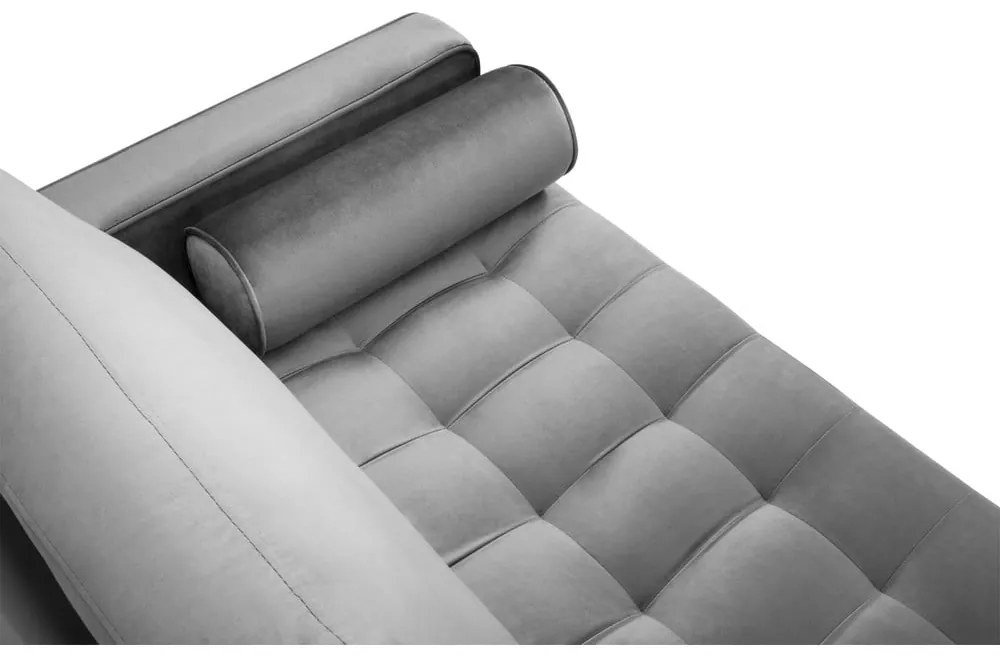 Светлосив диван от кадифе , 174 см Santo - Milo Casa