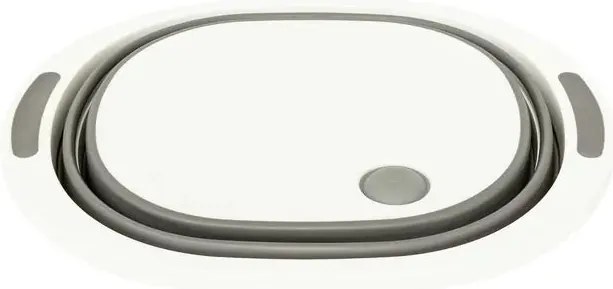 Купа 5five, Сива/Бяла, Сгъваема, 8 l, С тапа