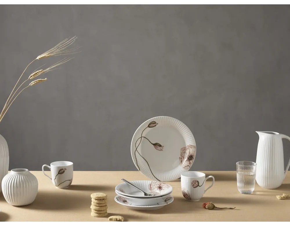 Бяла порцеланова чаша Poppy, 330 ml Hammershøi - Kähler Design