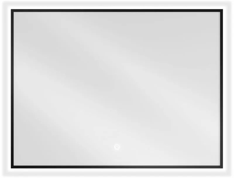 Mexen Erma осветено огледало за баня 80 x 60 см, LED 6000K, антиконденз, черна рамка - 9814-080-060-611-70