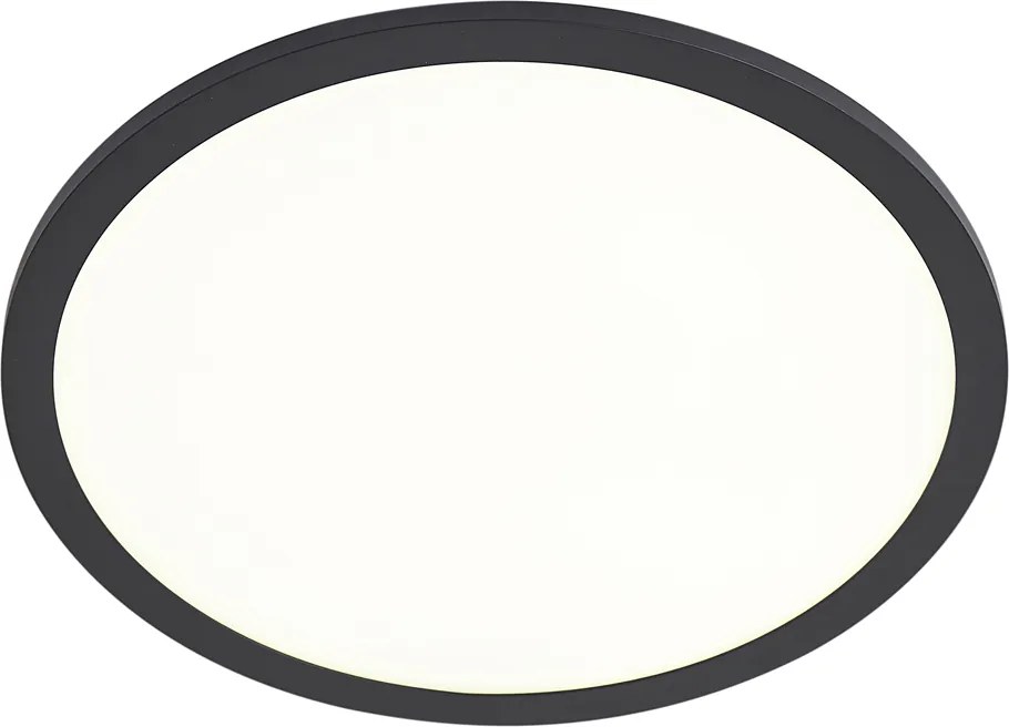 Интелигентен LED панел черен 40 см вкл. LED димиране до топло с дистанционно управление - Knob