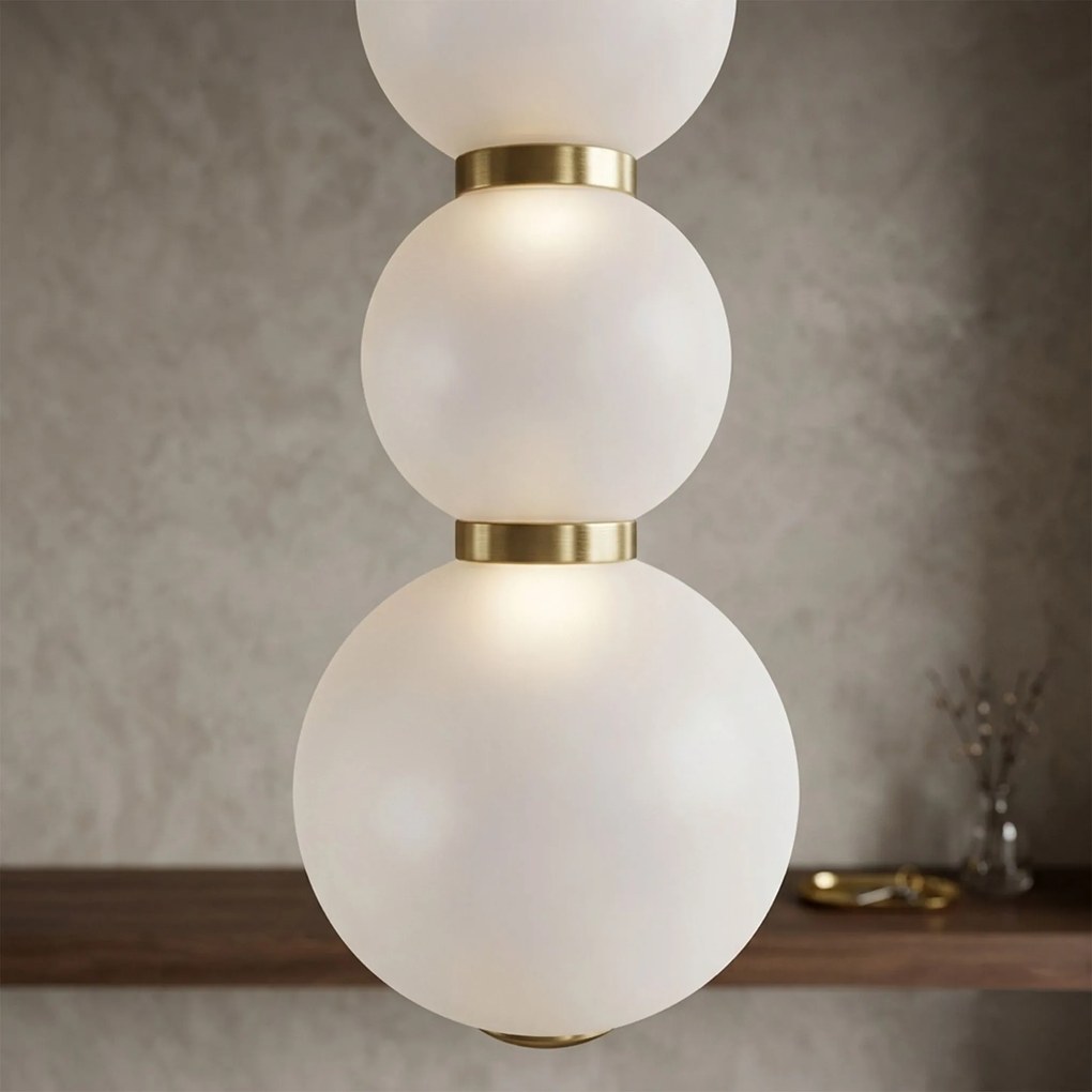 LED висящ полилей LHJ114-4CP четкано злато