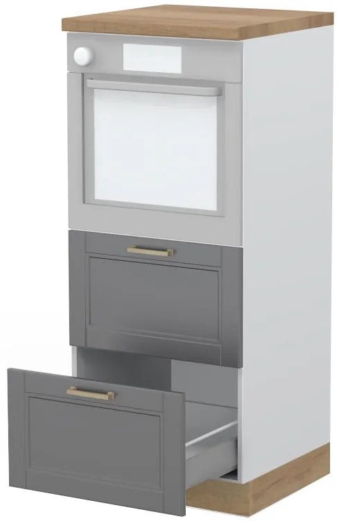 Подов шкаф за фурна Висок Tahoma K14-60-2MB-White matte - Graphite