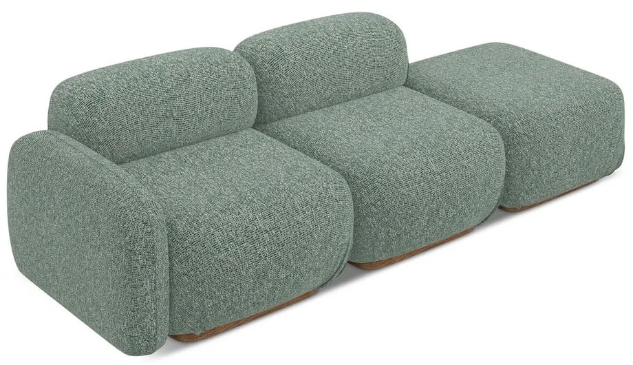 Светлозелен модулна лежанка (ляв ъгъл) Ailani – Makamii