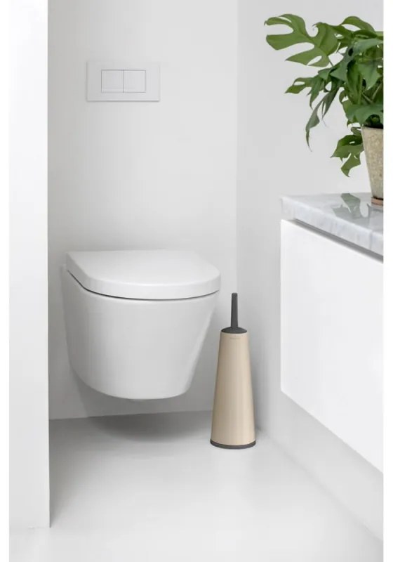 Четка за тоалетна Brabantia ReNew 1006277, 42 см, Дискретен дизайн, Бежов
