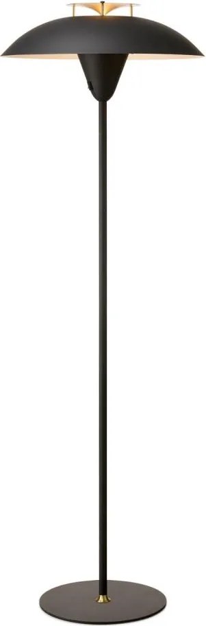 Halo Design 748976 - Подова лампа STEPP 1xE27/28W/230V черна/месинг