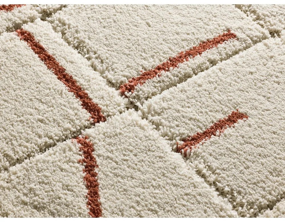 Килим в тухлен и кремав цвят 60x120 cm Brenda – Universal