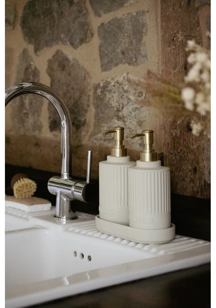 Кремава керамична стойка за перилни препарати Heidi – Wenko