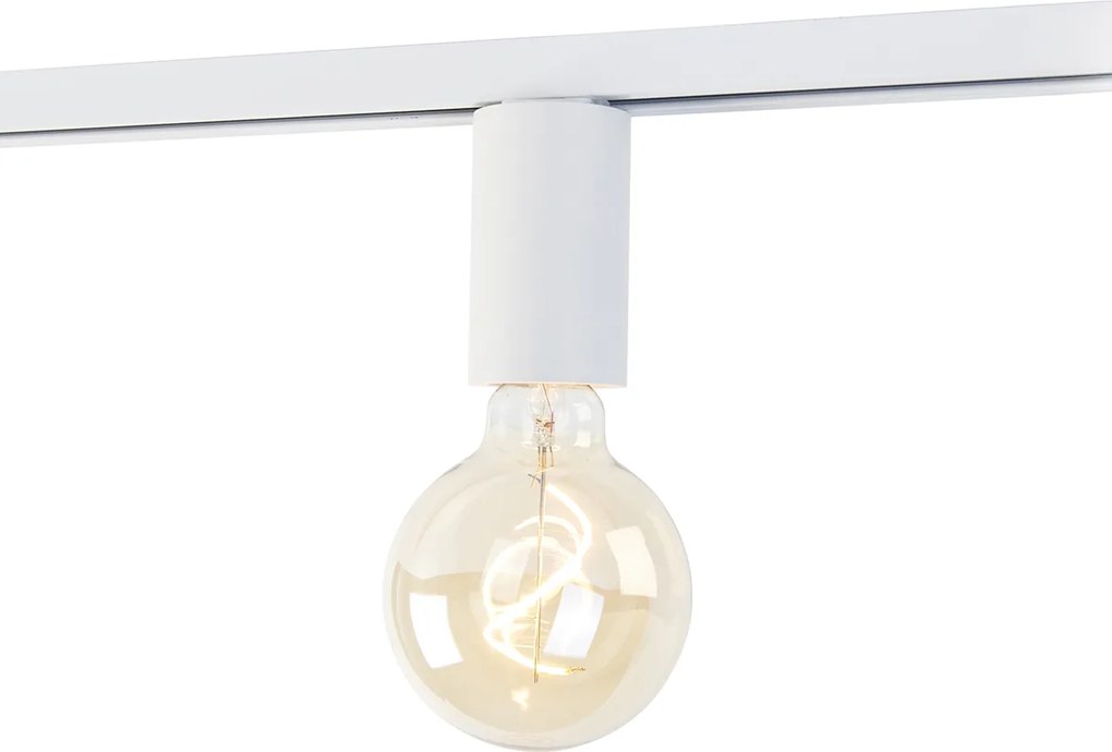 E27 Фитинг с релсова окачване за 1-фазова релса бяла - Jeana