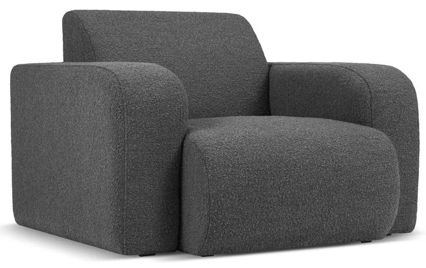 Тъмносив фотьойл от плат букле Molino - Micadoni Home