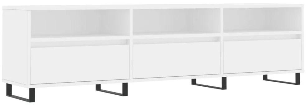 831300 vidaXL ТB шкаф, бял, 150x30x44,5 см, инженерно дърво