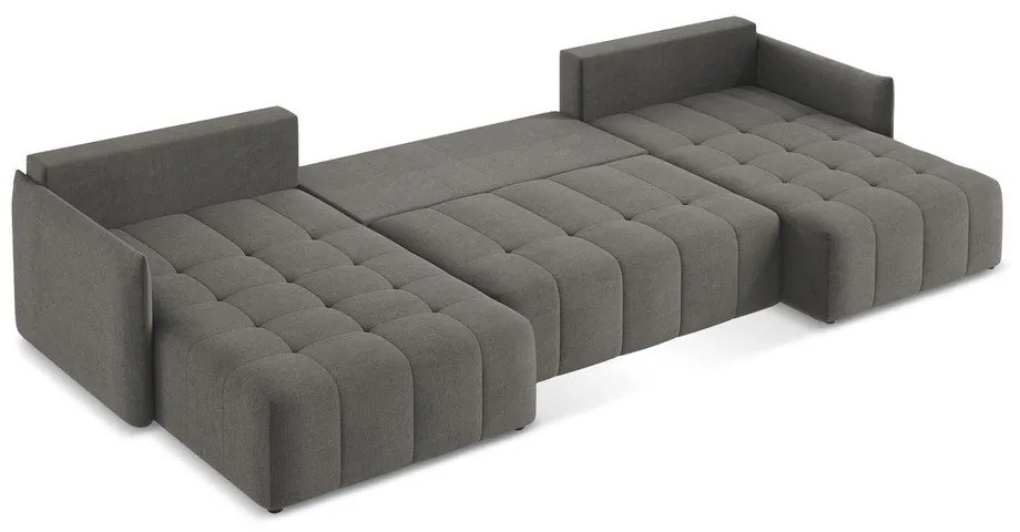 Тъмносив разтегателен ъглов диван с място за съхранение (U форма) Moku – Makamii