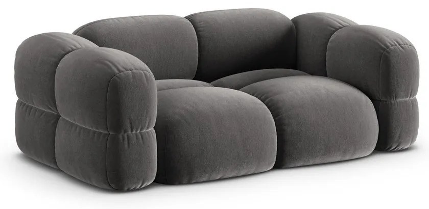 Сив кадифен диван 210 cm Loretto – Cosmopolitan Design