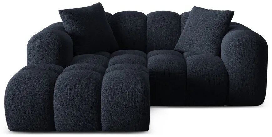 Тъмносин шенилов ъглов диван (ляв ъгъл) Treno – Cosmopolitan Design