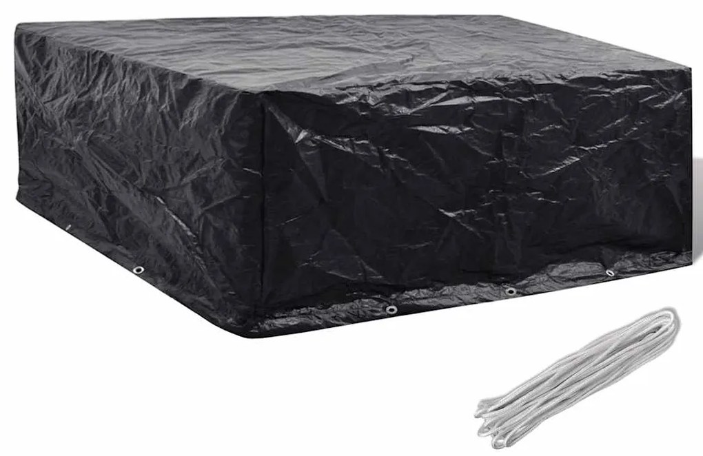 41648 vidaXL Покривало за градински мебели 10 капси 260x260x90 см