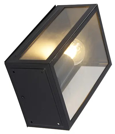 Интелигентна външна стенна лампа черна 25,5 с WiFi A60 IP44 - Rotterdam