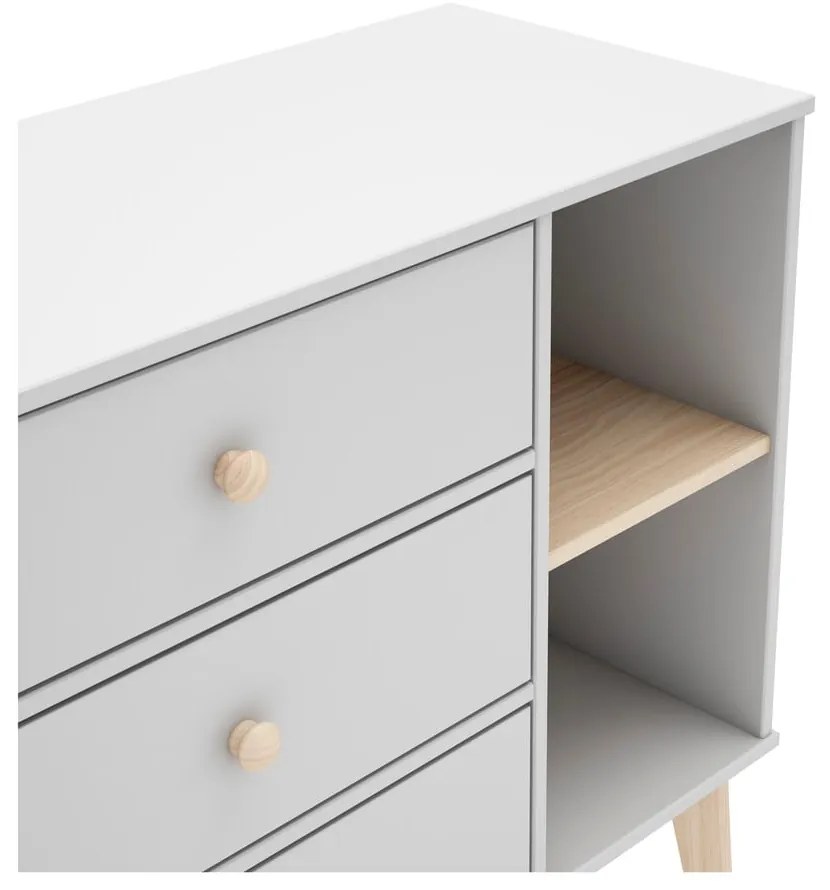 Бял нисък скрин за деца 90x81 cm Esteban - Marckeric