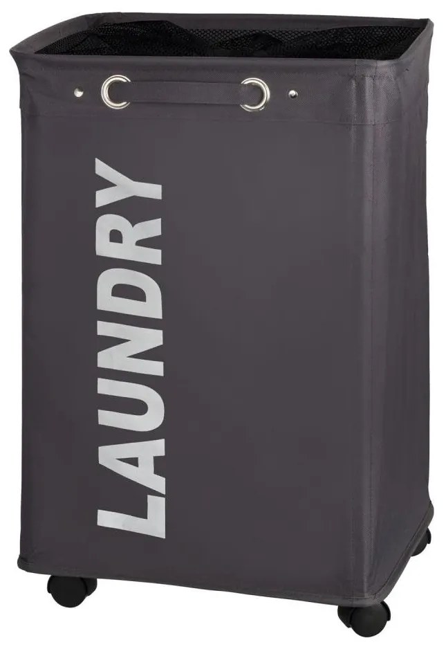 WENKO 3450112100 - Кош за пране QUADRO 40x60 см сив/черен