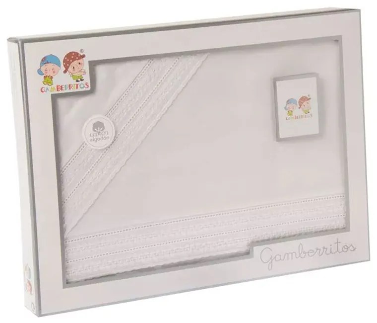 GAMBERRITOS Сет 3 части с бродерия 60х120 БЯЛ/ЦВЕТЧЕТА