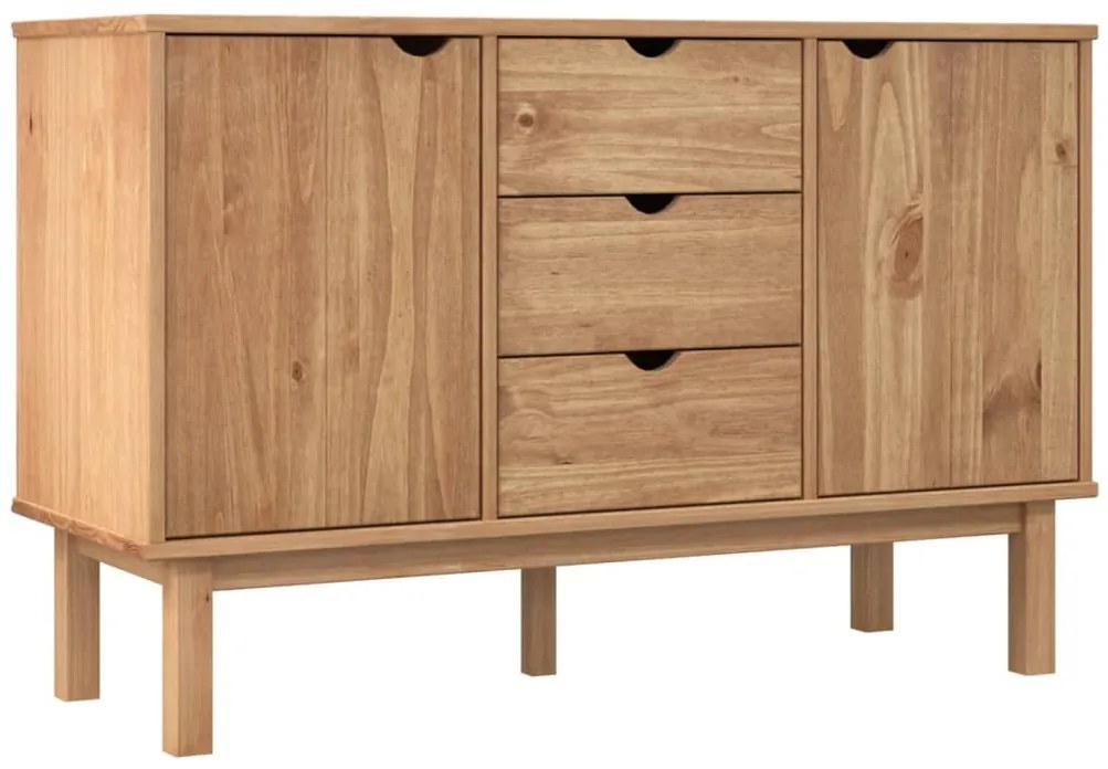 348591 vidaXL Сайдборд OTTA, 113,5x43x73 см, борово дърво масив