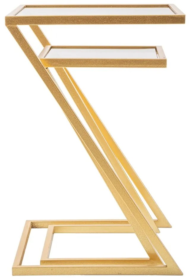 Странични масички в комплект от 2 броя със стъклен плот 40x40 cm Zet - Mauro Ferretti