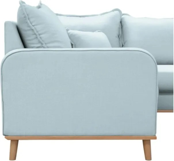 Светлосин ъглов диван (десен ъгъл) Beata - Ropez