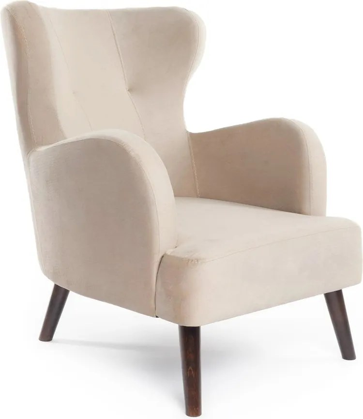 Бежово кадифено кресло Noemye – Bonami Selection