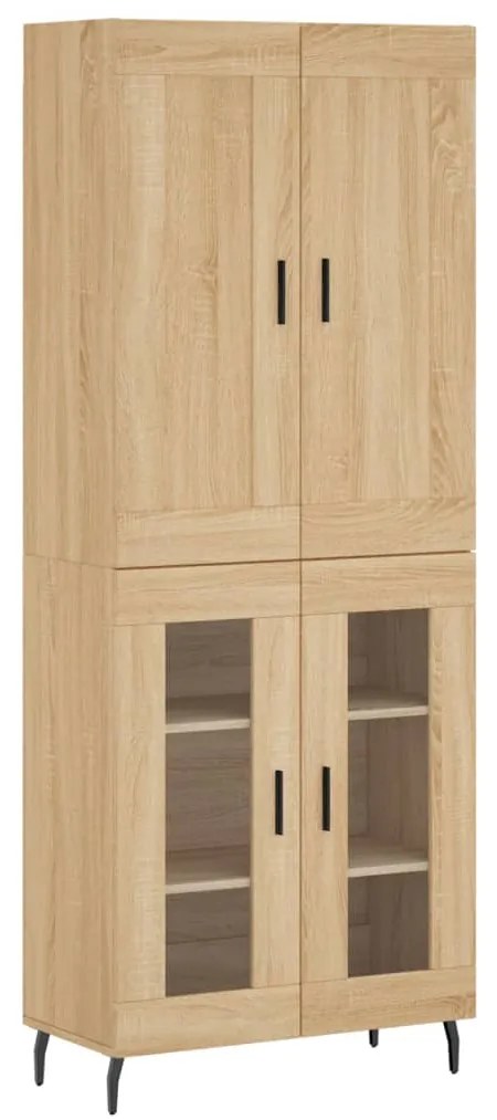 3199636 vidaXL Висок шкаф, дъб сонома, 69,5x34x180 см, инженерно дърво