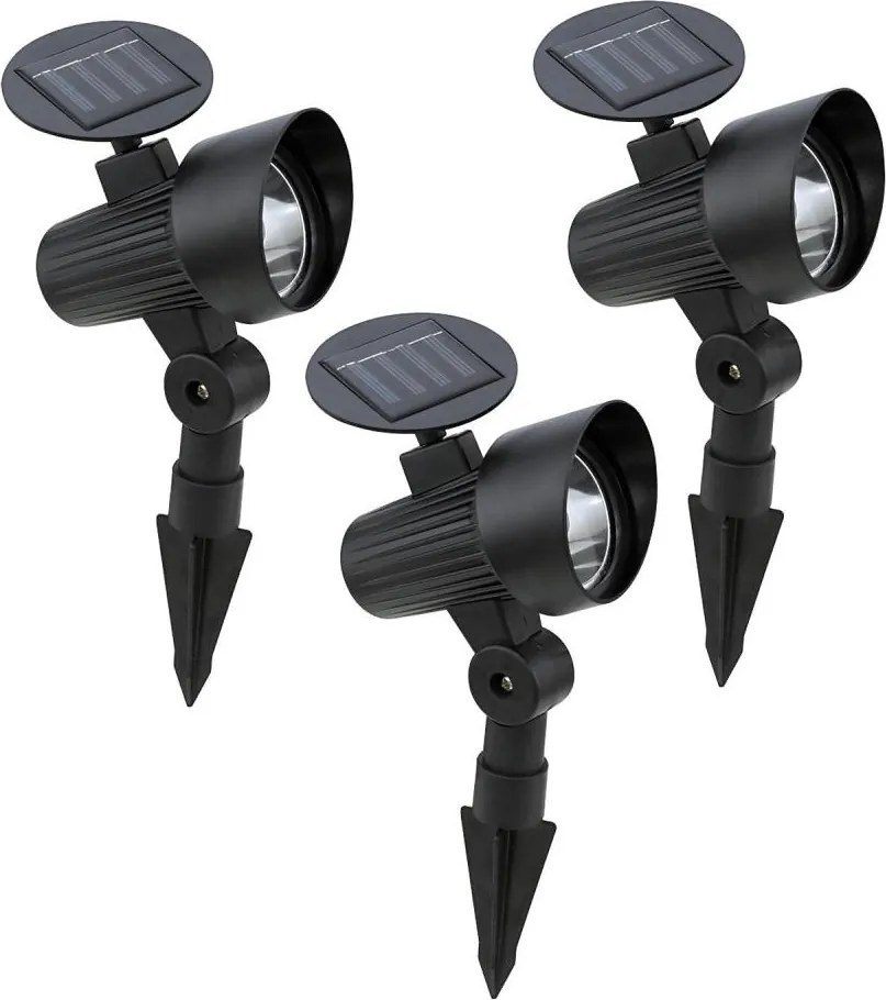 Eglo 48504 - Комплект от 3 соларни LED осветителни тела GIONATA LED/200 mAh IP44 черни