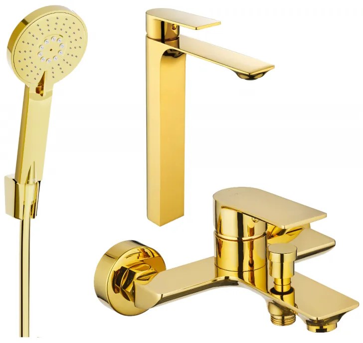 Mexen Alexa R40 комплект за вана, златист - 71213R40-50