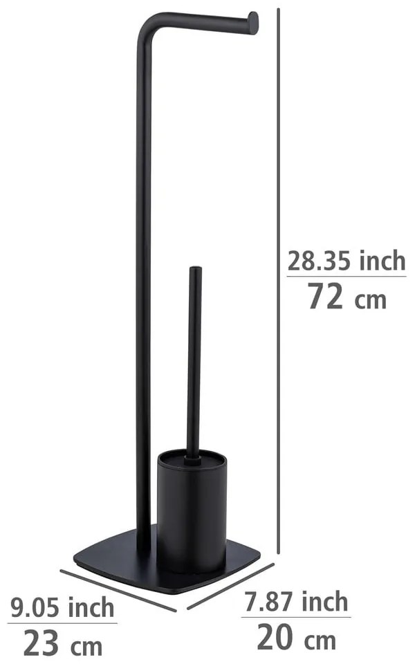 Стоманен държач за тоалетна хартия с четка Iria - Wenko