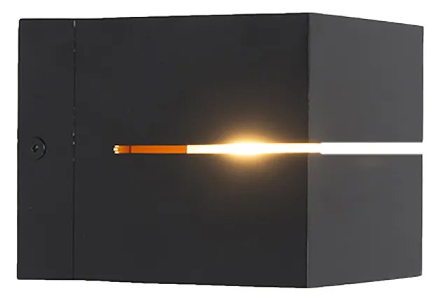 Модерна стенна лампа черна и златна 9,7 см - Transfer Groove