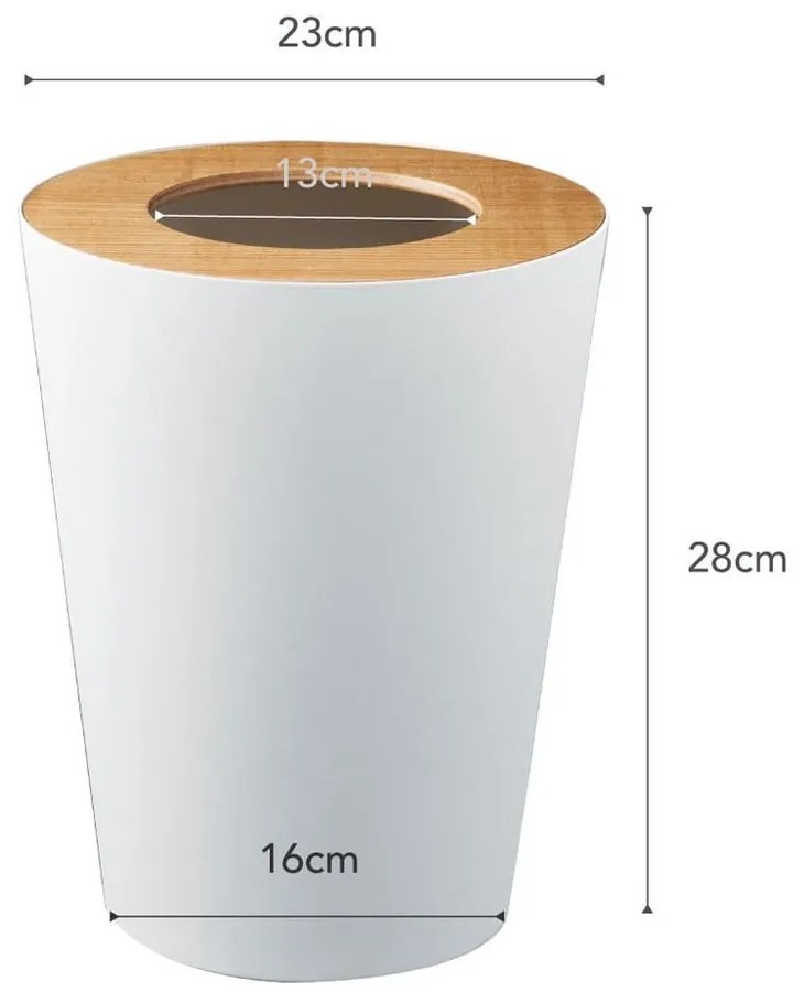 Бяла кошница за отпадъци Round Rin - YAMAZAKI